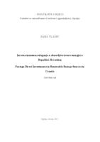 Izravna inozemna ulaganja u obnovljive izvore energije u Republici Hrvatskoj
