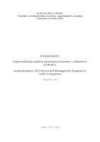 Implementacija sustava upravljanja okolišem u hotelskom poduzeću