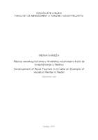 Razvoj seoskog turizma u Hrvatskoj na primjeru kuće za iznajmljivanje u Nadinu