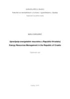 Upravljanje energetskim resursima u Republici Hrvatskoj