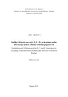 Razlike i sličnosti generacije x, y i z u prihvaćanju online informacija tijekom odabira turističkoga proizvoda