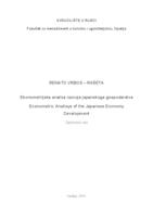 Ekonometrijska analiza razvoja japanskoga gospodarstva