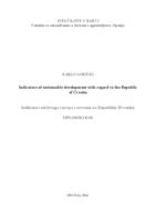 Indikatori održivoga razvoja s osvrtom na Republiku Hrvatsku
