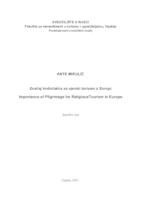 Značaj hodočašća za vjerski turizam u Europi