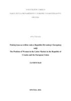 Položaj žena na tržištu rada u Republici Hrvatskoj i Europskoj uniji