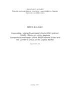 Usporedba i utjecaj financijske krize iz 2008. godine i COVID-19 krize na tržište kapitala