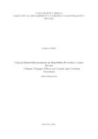 Utjecaj klimatskih promjena na Republiku Hrvatsku i svijest Hrvata