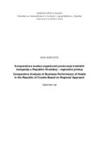 Komparativna analiza uspješnosti poslovanja hotelskih kompanija u Republici Hrvatskoj – regionalni pristup