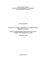 Pranje novca i njegovo sprečavanje na temelju primjera Republike Hrvatske