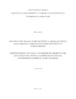 Osnaživanje malog poduzetništva grada Kutine s naglaskom na društveno poduzetništvo u agroturizmu