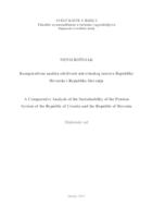 Komparativna analiza održivosti mirovinskog sustava Republike Hrvatske i Republike Slovenije