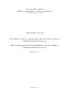 Upravljanje rizicima u gaming industriji na primjeru poduzeća Global Gaming Services d.o.o.
