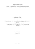 Organizacija i menadžment hotelske grupacije Hoteli Njivice