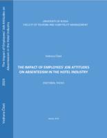 The Impact of Employees' Job Attitudes on Absenteeism in the Hotel Industry