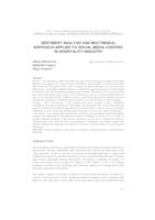 Sentiment analysis and multimodal approach applied to social media content in hospitality industry