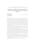 Factors of tourists’ perceived safety in the post covid period: the case of Opatija riviera