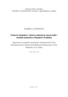 Poslovni inkubatori i njihova važnost za razvoj malih i srednjih poduzeća u Republici Hrvatskoj