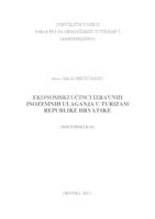 prikaz prve stranice dokumenta Ekonomski učinci izravnih inozemnih ulaganja u turizam Republike Hrvatske
