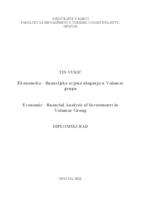 prikaz prve stranice dokumenta Ekonomsko - financijska ocjena ulaganja u Valamar grupu