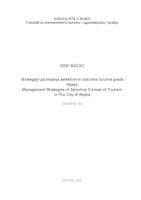prikaz prve stranice dokumenta Strategija upravljanja selektivnim oblicima turizma grada Rijeke