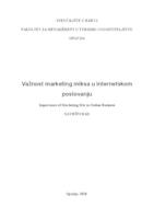 prikaz prve stranice dokumenta Važnost marketing miksa u internetskom poslovanju