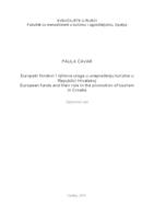 prikaz prve stranice dokumenta Europski fondovi i njihova uloga u unapređenju turizma u Republici Hrvatskoj