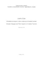 prikaz prve stranice dokumenta Klimatske promjene i njihov utjecaj na hrvatski turizam