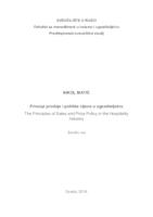 prikaz prve stranice dokumenta Principi prodaje i politika cijena u ugostiteljstvu
