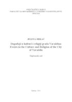 prikaz prve stranice dokumenta Događaji u kulturi i religiji grada Varaždina