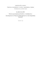 prikaz prve stranice dokumenta Development of revenue management in the hospitality industry