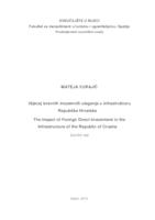 prikaz prve stranice dokumenta Utjecaj izravnih inozemnih ulaganja u infrastrukturu Republike Hrvatske