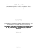 prikaz prve stranice dokumenta Komparativna analiza inkorporacije načela održivosti u dva javna sektora - usporedba Hrvatske i Singapura
