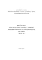 prikaz prve stranice dokumenta Održivi razvoj i zeleno poslovanje u hotelijerstvu