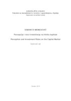 prikaz prve stranice dokumenta Percepcija i rizici investiranja na tržištu kapitala