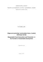prikaz prve stranice dokumenta Odgovorna potrošnja i proizvodnja hrane u funkciji održivoga razvoja
