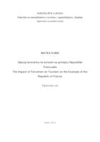 prikaz prve stranice dokumenta Utjecaj terorizma na turizam na primjeru Republike Francuske