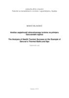 prikaz prve stranice dokumenta Analiza uspješnosti zdravstvenoga turizma na primjeru Daruvarskih toplica