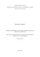 prikaz prve stranice dokumenta Uloga komunikacije na poslovanje hotelskoga poduzeća Jadran d.d. Crikvenica