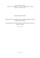 prikaz prve stranice dokumenta Komparativna financijska analiza malih obiteljskih hotela u jadranskoj Hrvatskoj