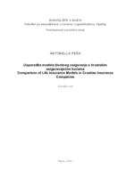 prikaz prve stranice dokumenta Usporedba modela životnog osiguranja u hrvatskim  osiguravajućim kućama 