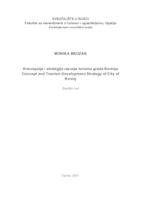 prikaz prve stranice dokumenta Koncepcija i strategija razvoja turizma grada Rovinja