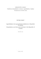 prikaz prve stranice dokumenta Ugostiteljstvo kao gospodarska djelatnost u Republici  Hrvatskoj
