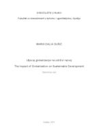 prikaz prve stranice dokumenta Utjecaj globalizacije na održivi razvoj