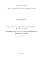 prikaz prve stranice dokumenta Obnovljivi izvori energije i njihova implementacija u Republici Hrvatskoj