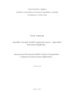 prikaz prve stranice dokumenta Američki i europski modeli organizacije sporta – usporedba i  ekonomske implikacije