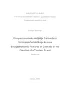 prikaz prve stranice dokumenta Enogastronomska obilježja Dalmacije u  formiranju turističkoga brenda
