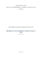 prikaz prve stranice dokumenta Upravljanje razvojem sportskog turizma u Istri