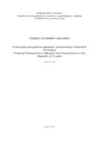 prikaz prve stranice dokumenta Financijska perspektiva spajanja i preuzimanja u Republici Hrvatskoj
