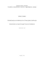 prikaz prve stranice dokumenta Globalizacija promatrana kroz financijske institucije  