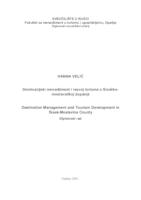 prikaz prve stranice dokumenta Destinacijski menadžment i razvoj turizma u Sisačko-moslavačkoj županiji